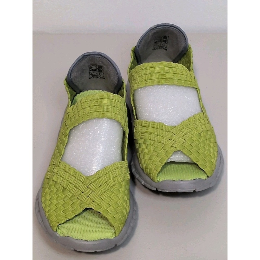 Bernie Mev Women's Comfi Woven Mary Jane Shoes In‎  Lime Green Size 37 or 6